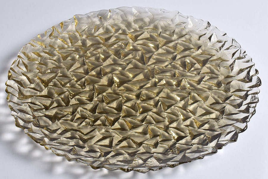 Crunkle Dinner Plate by Hudson Beach Glass-1