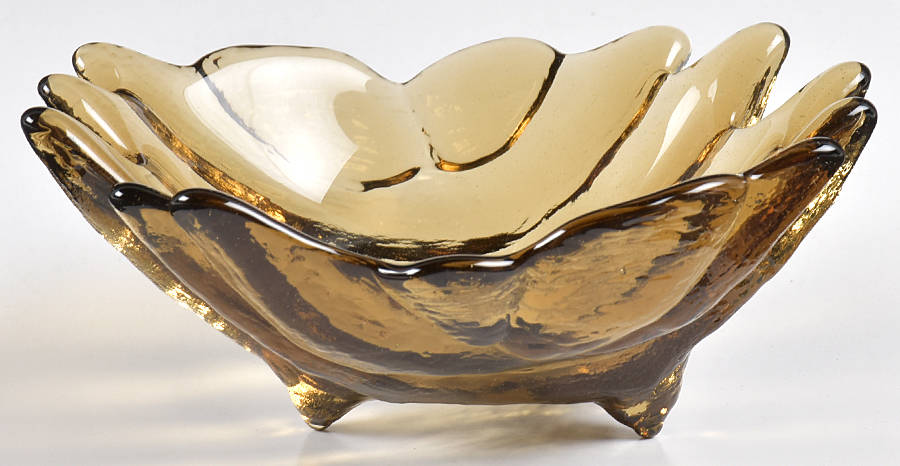 Aloft 5" Footed Bowl by Hudson Beach Glass-1