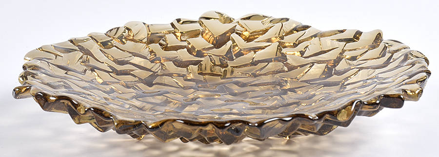 Chaos 8" Footed Bowl by Hudson Beach Glass-1