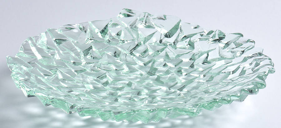 Chaos 8" Footed Bowl by Hudson Beach Glass-1
