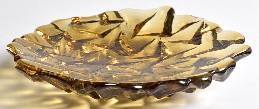 Chaos 5" Footed Bowl by Hudson Beach Glass-1