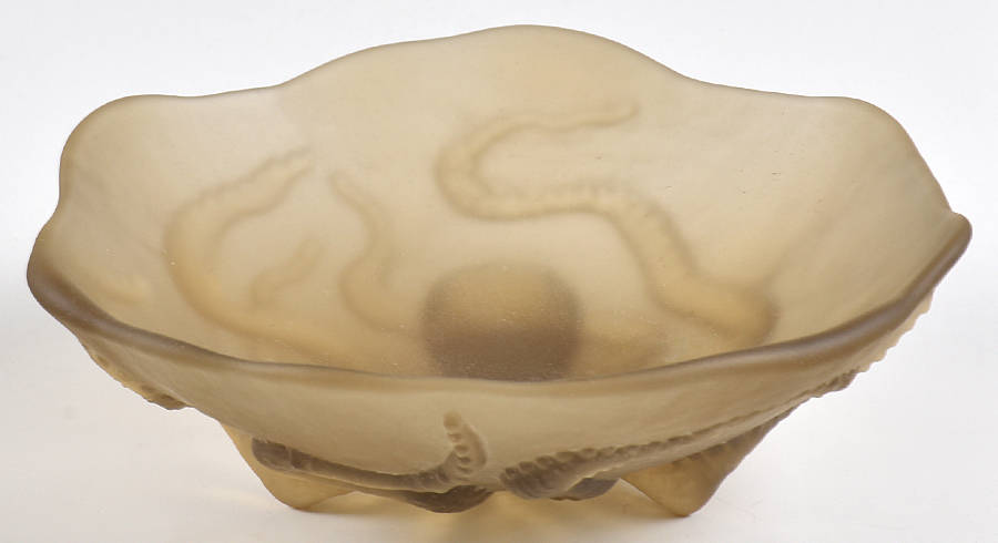 Octopus 5" Footed Bowl by Hudson Beach Glass-1