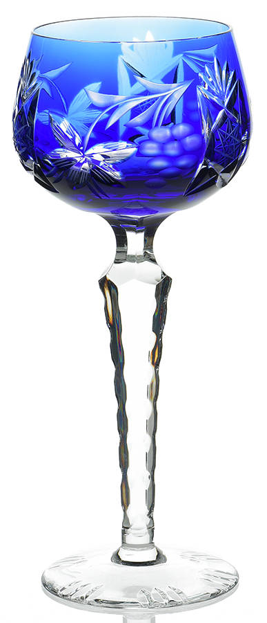 519 Various Colors Cobalt Blue Wine Hock by Imperial Crystal (Import)-1