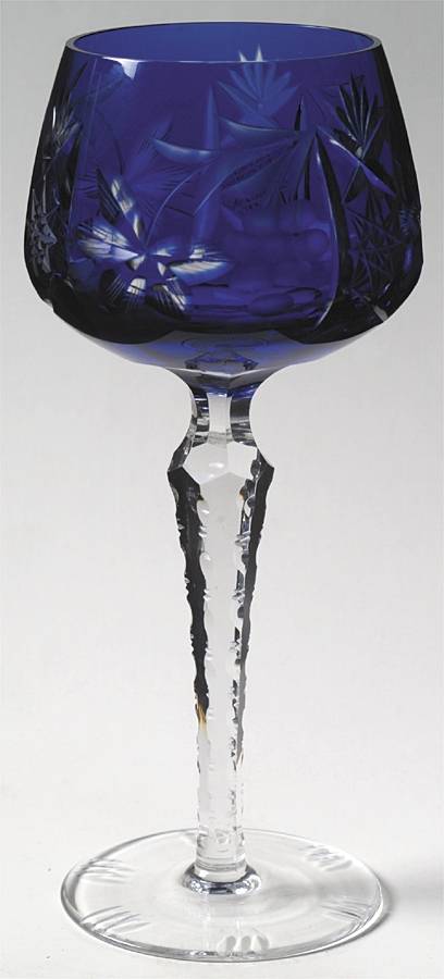 519 Various Colors Cobalt Blue Wine Hock by Imperial Crystal (Import)-1