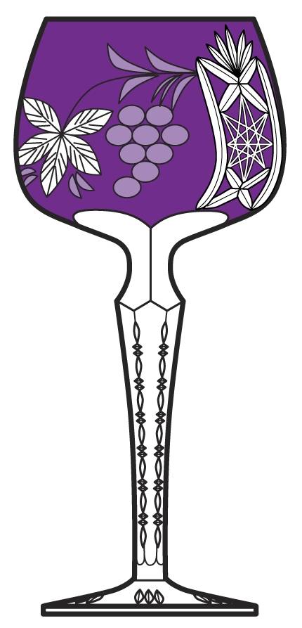 519 Various Colors Amethyst Hock Wine by Imperial Crystal (Import)-1