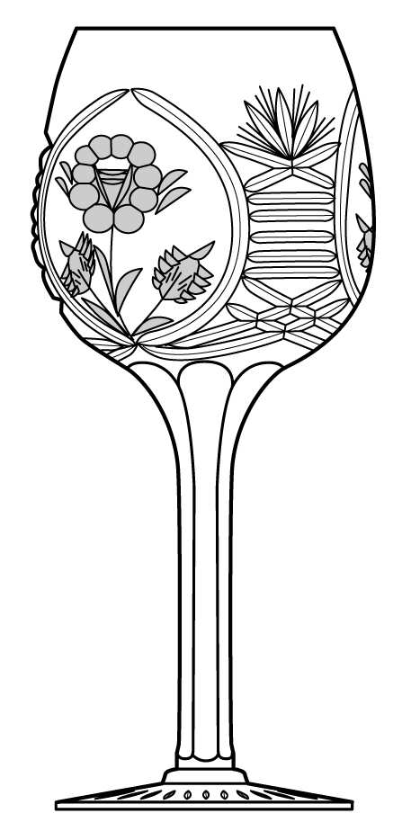 Alexandra Water Goblet by Imperial Crystal (Import)-1