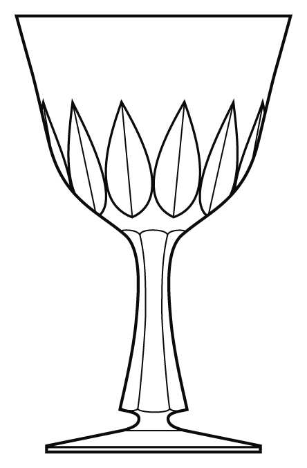 Diane (Import) Water Goblet by Imperial Crystal (Import)-1