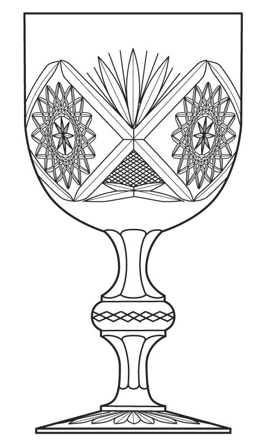 Edinburgh (Import) Water Goblet by Imperial Crystal (Import)-1