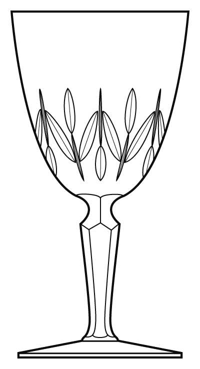 Elinor (Import) Water Goblet by Imperial Crystal (Import)-1