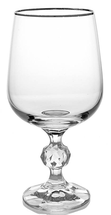 Platinum Band Water Goblet by Import Assoc-1
