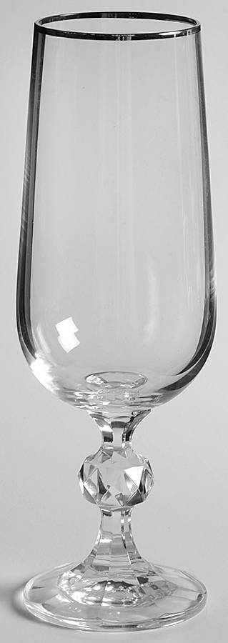 Platinum Band Fluted Champagne by Import Assoc-1