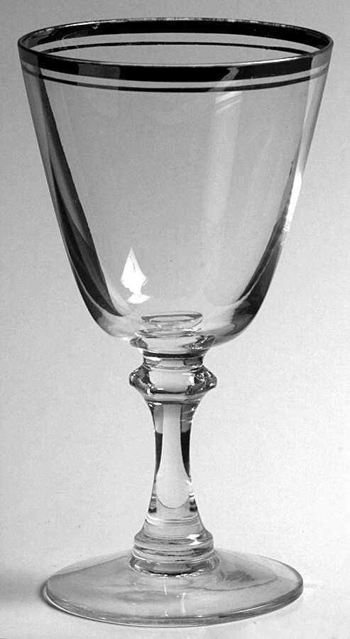 212 Platinum Water Goblet by Imperial Glass-Ohio-1
