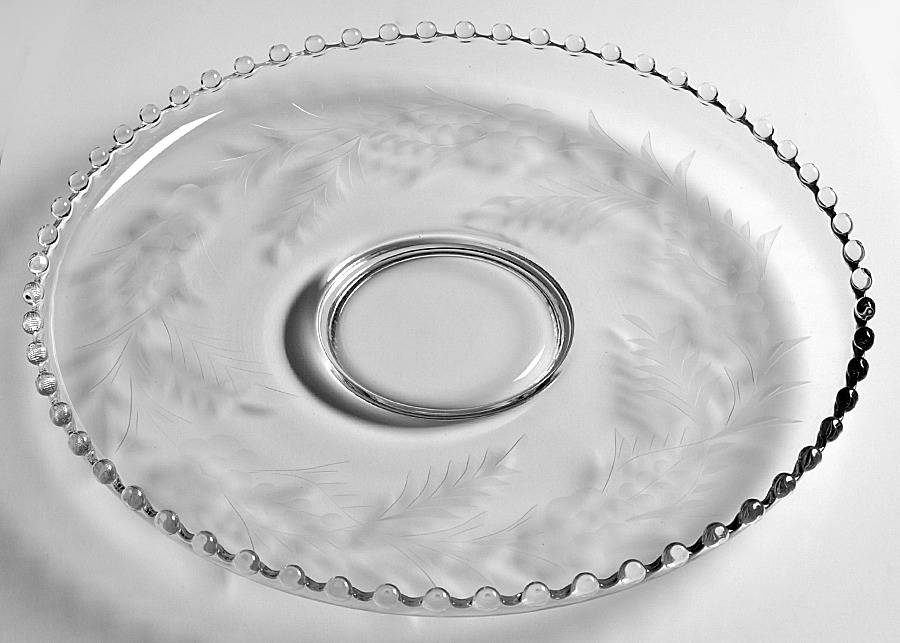 3400-2 Cupped Edge Torte Plate by Imperial Glass-Ohio-1