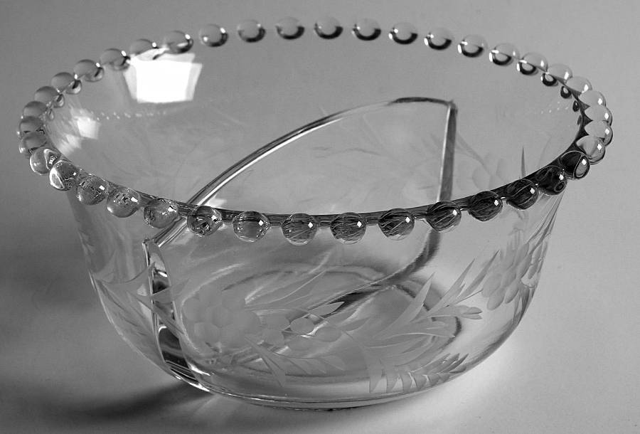 3400-2 Divided Mayonnaise Bowl by Imperial Glass-Ohio-1