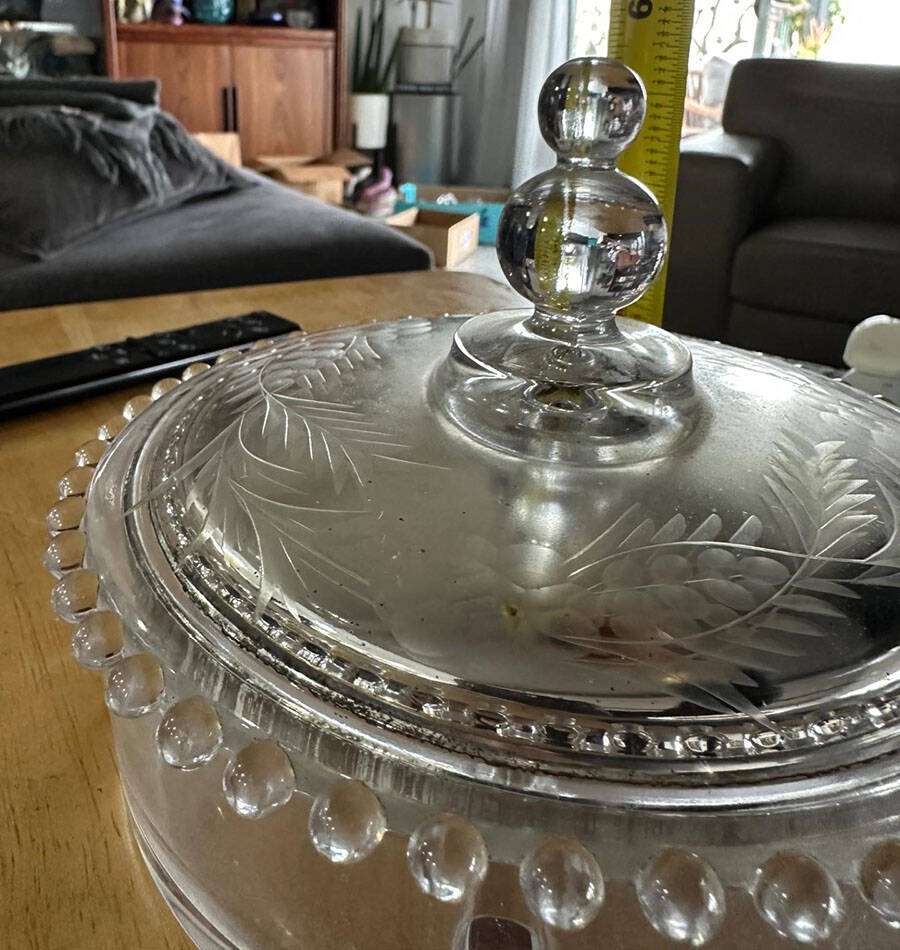 3400-2 3-Part Candy Dish with Lid by Imperial Glass-Ohio-1