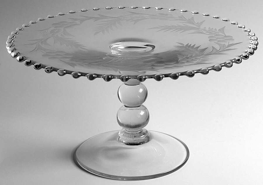 3400-2 11" Diameter Pedestal Cake Stand No Dome by Imperial Glass-Ohio-1