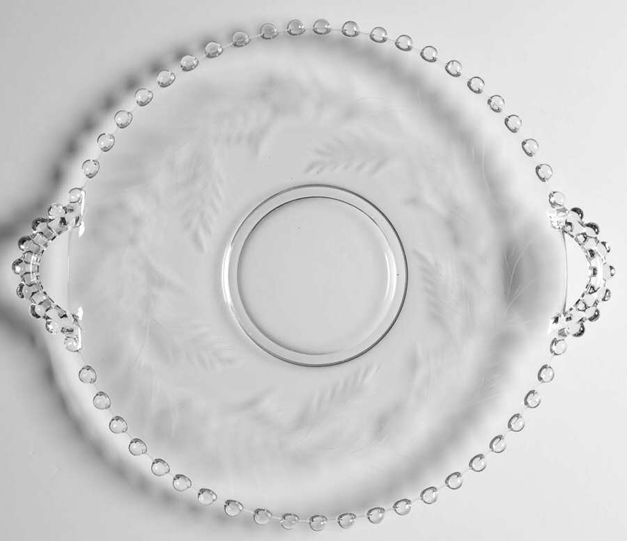 3400-2 Handled Plate/Underplate for Divided Mayonnaise by Imperial Glass-Ohio-1