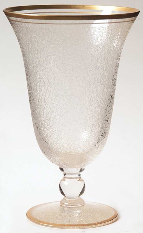 Candlewick Etched and Gold (Stem 3400) Iced Tea by Imperial Glass-Ohio-1