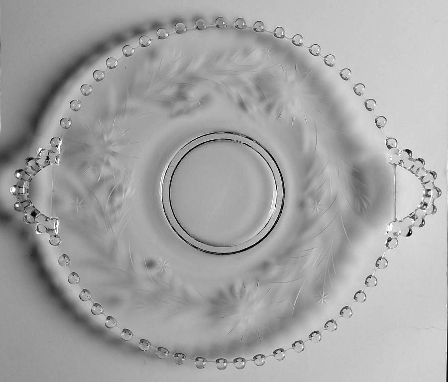 3400-4 Medium 2 Handled Plate by Imperial Glass-Ohio-1