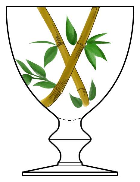 Bamboo Water Goblet by Imperial Glass-Ohio-1