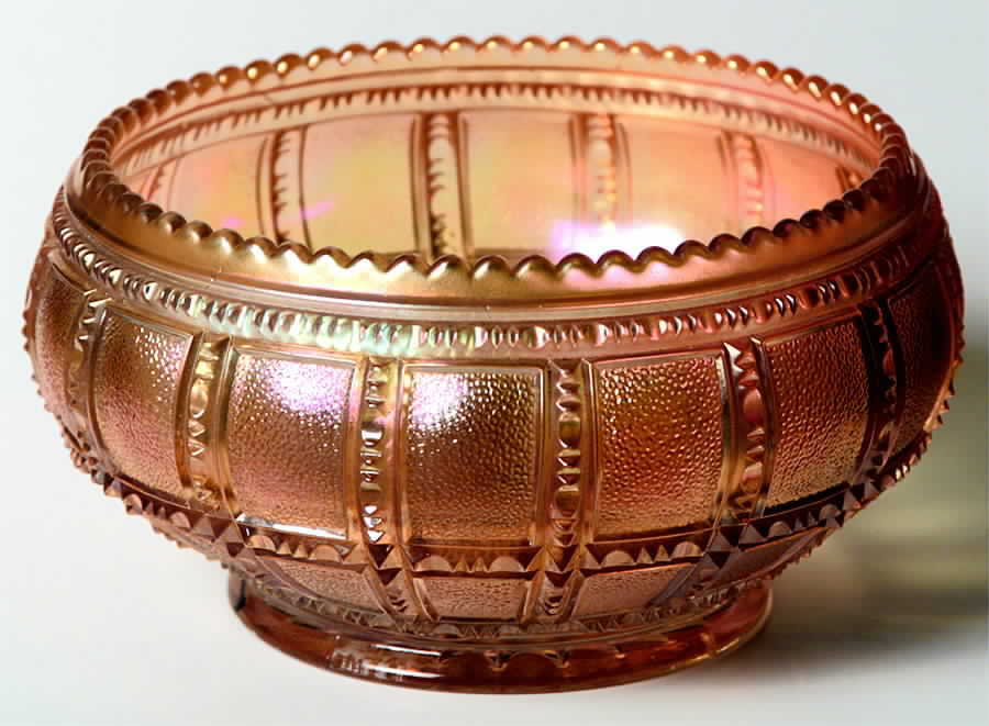 Beaded Block Marigold 5" Lily Bowl by Imperial Glass-Ohio-1