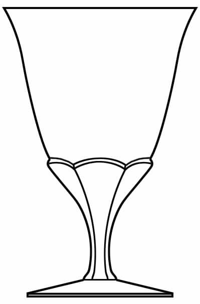 Blossom Clear Water Goblet by Imperial Glass-Ohio-1