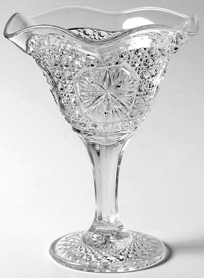 Amelia Clear Round Compote (Height X Width) by Imperial Glass-Ohio-1