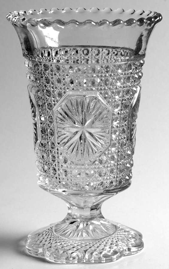 Amelia Clear 6" Footed Vase by Imperial Glass-Ohio-1