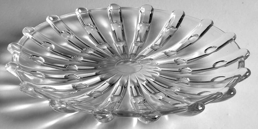 Broken Column Clear 8" Salad Plate by Imperial Glass-Ohio-1