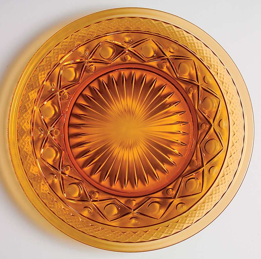 Cape Cod Amber (Late Amber) 8" Salad Plate by Imperial Glass-Ohio-1