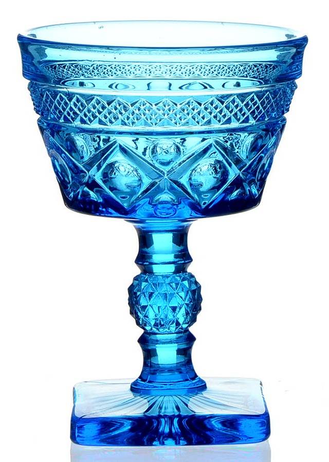 Cape Cod Blue (Antique) Champagne/Tall Sherbet by Imperial Glass-Ohio-1