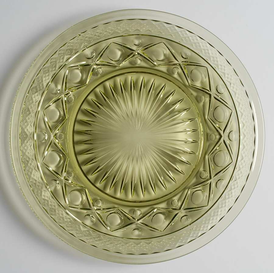 Cape Cod Verde Green 8" Salad Plate by Imperial Glass-Ohio-1
