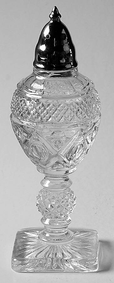 Cape Cod Clear (1602 + 160) #243 Shaker W/Metal Lid by Imperial Glass-Ohio-1