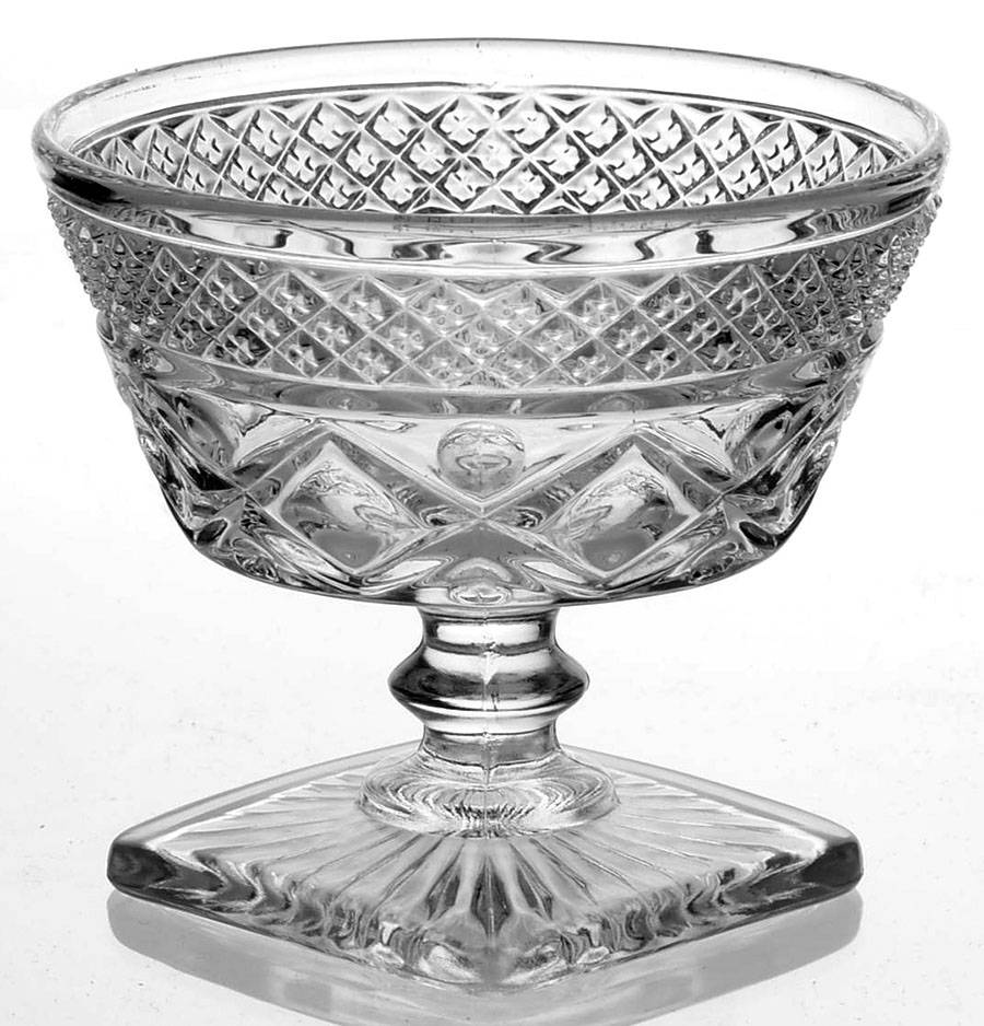 Cape Cod Clear (1602 + 160) Low Sherbet with Wafer Stem by Imperial Glass-Ohio-1