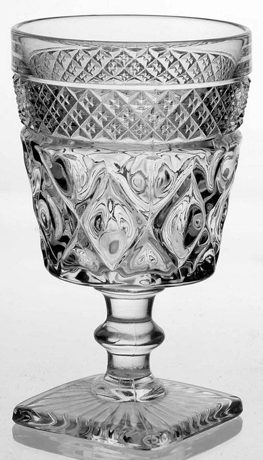 Cape Cod Clear (1602 + 160) Water Goblet with Wafer Stem by Imperial Glass-Ohio-1