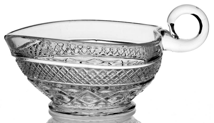 Cape Cod Clear (1602 + 160) Handled Mint Dish by Imperial Glass-Ohio-1