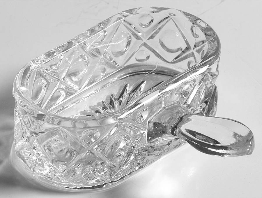 Cape Cod Clear (1602 + 160) 3" Handled Nut Dish Aka Tray for Salt & Pepper by Imperial Glass-Ohio-1