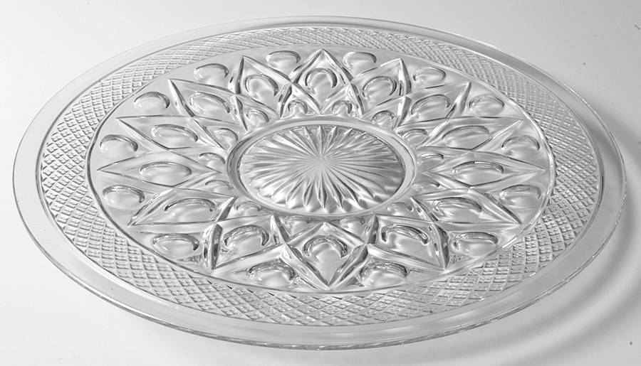 Cape Cod Clear (1602 + 160) 14" Torte Plate by Imperial Glass-Ohio-1