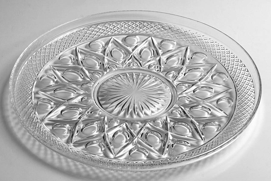 Cape Cod Clear (1602 + 160) 13" Torte Plate by Imperial Glass-Ohio-1