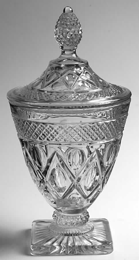 Cape Cod Clear (1602 + 160) Candy Dish & Lid by Imperial Glass-Ohio-1