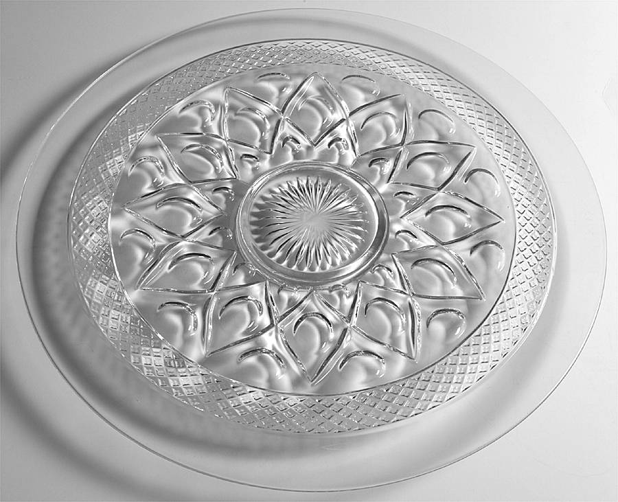 Cape Cod Clear (1602 + 160) 16" Torte Plate by Imperial Glass-Ohio-1