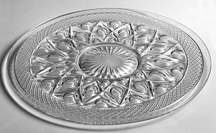 Cape Cod Clear (1602 + 160) 14" Torte Plate by Imperial Glass-Ohio-1