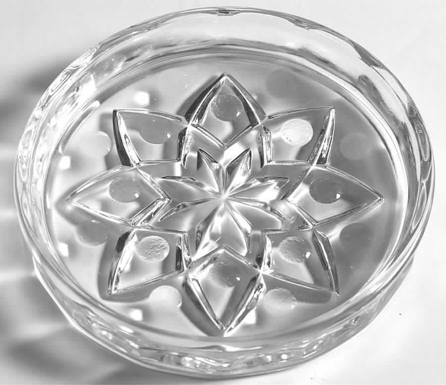 Cape Cod Clear (1602 + 160) Raised Dots Coaster by Imperial Glass-Ohio-1
