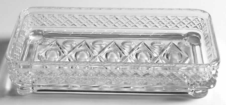 Cape Cod Clear (1602 + 160) Tray for Square Creamer/Sugar by Imperial Glass-Ohio-1