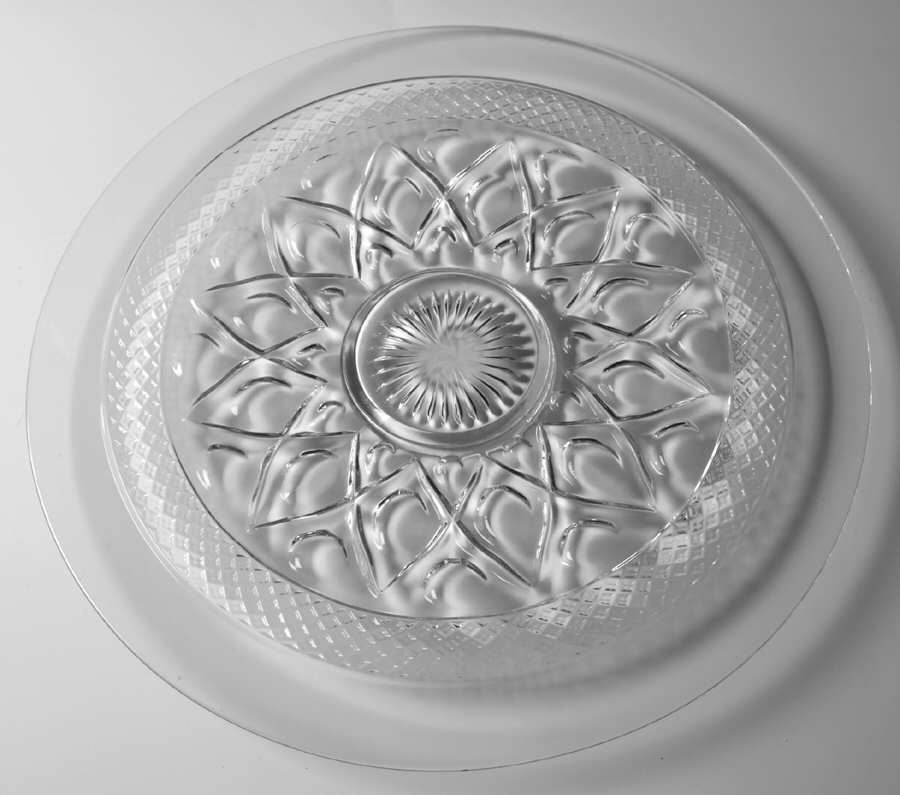 Cape Cod Clear (1602 + 160) 17" Torte Plate by Imperial Glass-Ohio-1