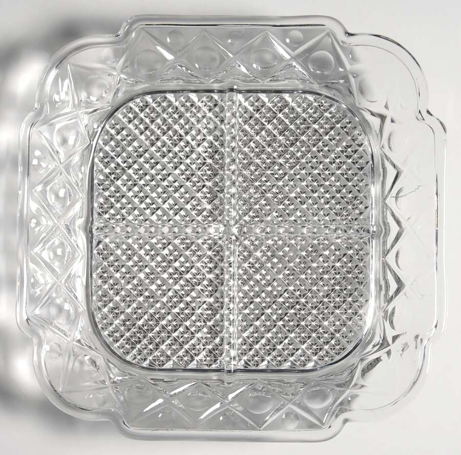 Cape Cod Clear (1602 + 160) Square Tray by Imperial Glass-Ohio-1