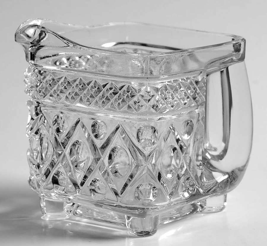 Cape Cod Clear (1602 + 160) Square Creamer by Imperial Glass-Ohio-1
