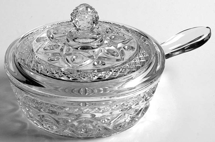 Cape Cod Clear (1602 + 160) Round Covered Butter by Imperial Glass-Ohio-1