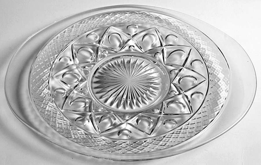 Cape Cod Clear (1602 + 160) Muffin Tray by Imperial Glass-Ohio-1