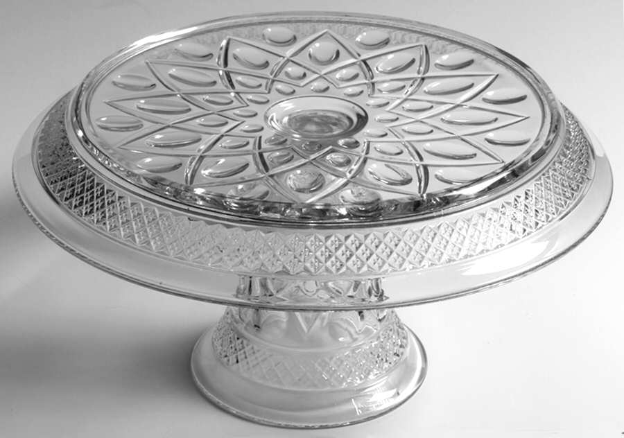 Cape Cod Clear (1602 + 160) 11" Diameter Pedestal Cake Stand by Imperial Glass-Ohio-1